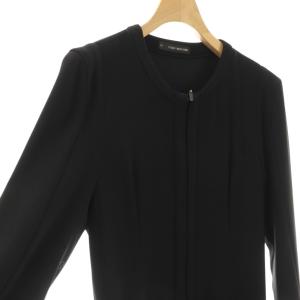 FOXEY NEW YORK リトルドレスコート ジップアップワンピース ミニ 38 ブラック 27897 /HK OS