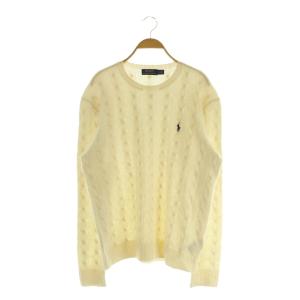 ウールカシミヤ ケーブルニット セーター 長袖 L アイボリー /MY OS