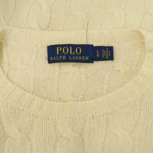 POLO RALPH LAUREN ウールカシミヤ ケーブルニット セーター 長袖 L アイボリー /MY OS
