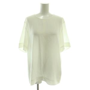 POWDER CREPE EDGARA ブラウス 半袖 プルオーバー S 白 /NR OS