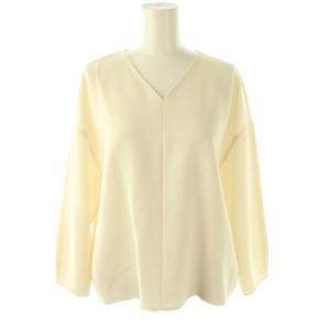 24SS ADMIRAL CREPE ROUND VNK TOP ブラウス S アイボリー /ES OS