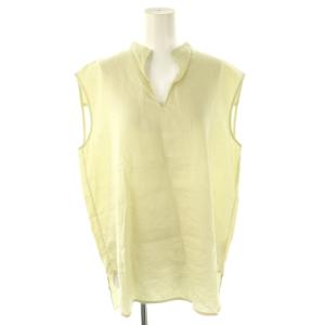 25SS RELAXED LINEN SLIT BOXY TOP ブラウス リネン S ペールグリーン