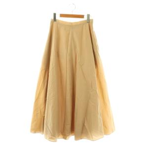 24SS SOFT LAWN HW FULL CRCL PO フレアスカート ロング P ベージュ /DF