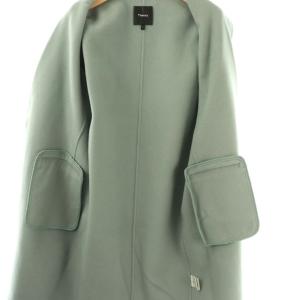Theory NEW DIVIDE ESSENTIAL COAT DF チェスターコート アウター S ライトブルー
