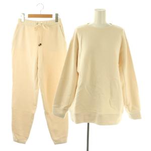 スウェット セットアップ トレーナー イージーパンツ S クリーム色 /DF OS