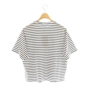 Theory 24SS CLINTON ST BOXY CREW SS Tシャツ カットソー ボーダー S ホワイト