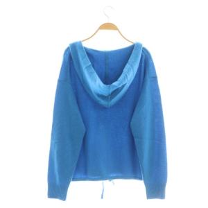 Theory CASHMERE RELAXED HOODIE ニット セーター プルオーバー S ブルー /CX OS