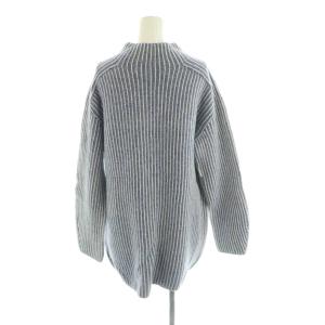 Theory WARM CASH BICOLOR MOCK NK TU ニット セーター ウール S 青 ブルー 白