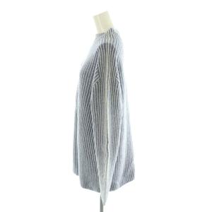 Theory WARM CASH BICOLOR MOCK NK TU ニット セーター ウール S 青 ブルー 白