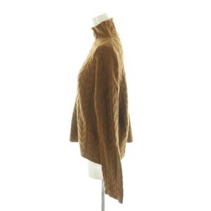 Theory ROYAL WOOL HORSESHOE CABLE T ニット セーター ウール S ブラウン ケーブル編み