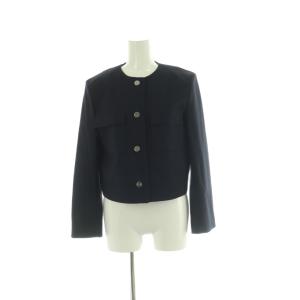 24SS NEOTERIC TWILL LS PATCH JKT ジャケット 2 紺 ネイビー ノーカラー