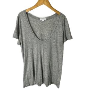 UネックTシャツ カットソー Tシャツ 半袖 3 グレーFY