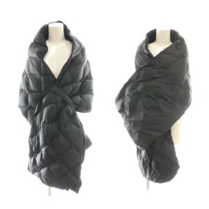 シティ City リバーシブル大判ダウンストール ショール 黒 ブラック /SS OS