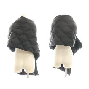 TAION シティ City リバーシブル大判ダウンストール ショール 黒 ブラック /SS OS