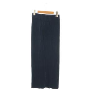 L'Appartement RIB SKIRT スカート ロング タイト ニット リブ コットン 34 紺 /NR OS