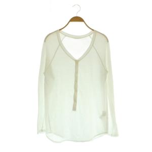 Henly Long Tシャツ ロンT ヘンリーネック ホワイト /MY OS SH