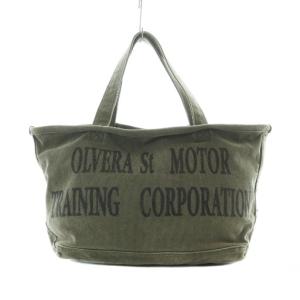グラフィックトートバッグ キャンバス カーキ /RI OS