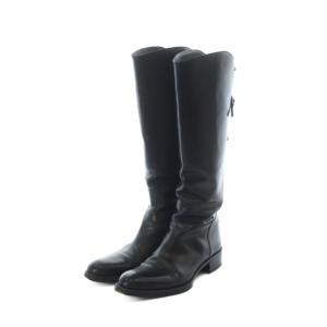 クロスベルト ジョッキーロングブーツ 38 ブラック