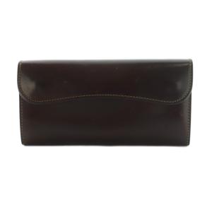 シェルコードバン WAVE 長財布 ブラウン