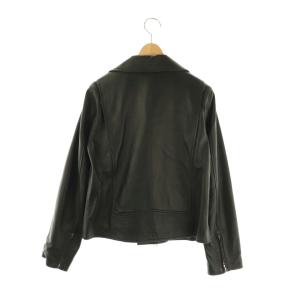 SLOBE IENA レザー ダブル ライダースジャケット ブルゾン 羊革 40 ブラック /ES OS