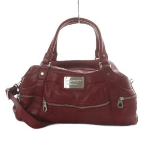 ハンドバッグ ショルダーバッグ 2way 斜め掛け レザー ボルドー /YO32
