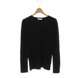 25SS Eloise Vネック カーディガン リブニット 黒 ブラック /CX OS