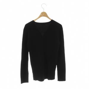 EVERYDAY I LIKE 25SS Eloise Vネック カーディガン リブニット 黒 ブラック /CX OS