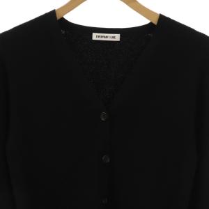 EVERYDAY I LIKE 25SS Eloise Vネック カーディガン リブニット 黒 ブラック /CX OS