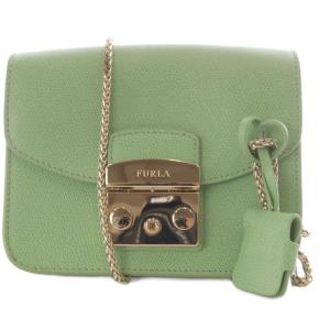 メトロポリス チェーンショルダーバッグ ワンショルダー 斜め掛け レザー ミントグリーン /YO29