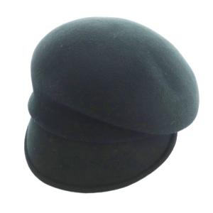 キャスケット ハンチング 帽子 ウール 黒 ブラック /SS OS