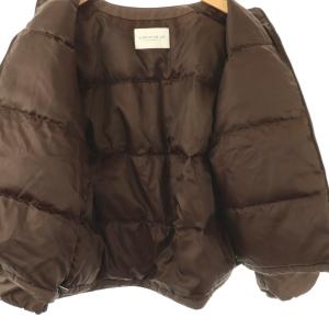 A DAY IN THE LIFE UNITED ARROWS ノーカラーダウンジャケット アウター ジップアップ 茶 /NR OS