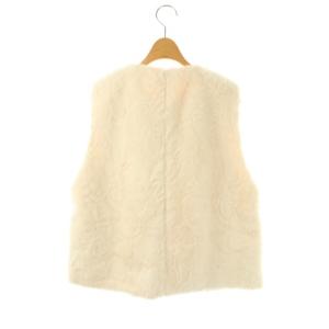BEAUTY&YOUTH UNITED ARROWS フェイクファーベスト オフホワイト /DO OS