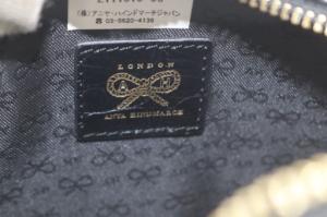 ANYA HINDMARCH カーカーミニトートバッグ 2way クロコダイル型押し ブラック