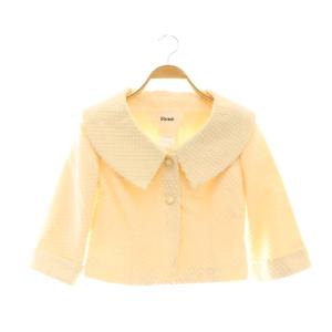 七分袖 ジャケット ジャガード 36 アイボリー /CX OS