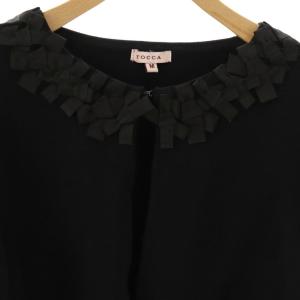 TOCCA リボン カーディガン ニット M ブラック /DF OS