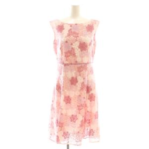 ISTANBUL ドレス ワンピース ひざ丈 レース 4 ピンク /DF OS