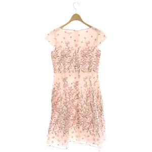 TOCCA 【洗える!】SPLENDID BEAUTY ドレス ワンピース 刺繍 膝丈 2 ピンク /HK OS