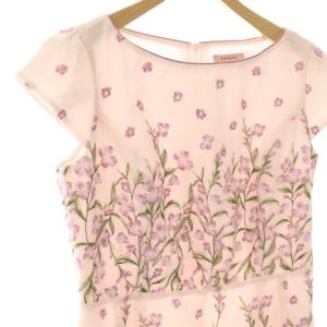 TOCCA 【洗える!】SPLENDID BEAUTY ドレス ワンピース 刺繍 膝丈 2 ピンク /HK OS