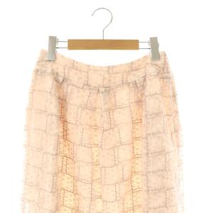 René ラメレースタックスカート 36 ライトピンク マルチカラー /DO OS