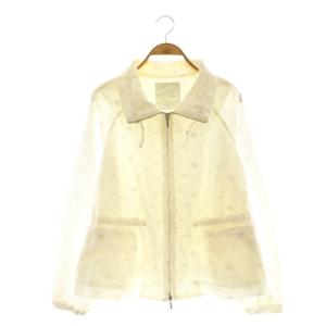 フラワーライトジャケット ブルゾン 刺繍 1 オフホワイト /DF OS