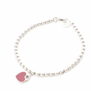 リターントゥハート タグ ビーズブレスレット 925 レッド