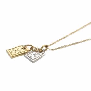LOUIS VUITTON モノグラム ナノグラム ネームタグ ネックレス LVサークル M63141