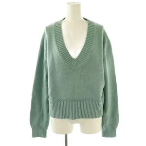 24AW Vネックニット セーター TU スモークグリーン /ES OS