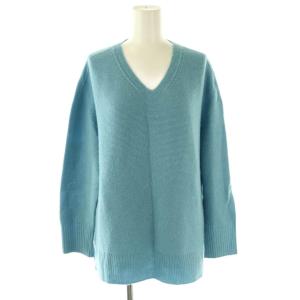 洗える ウールシルクカシミヤミックス Vネックプルオーバ ニット セーター 2 ブルー /ES OS