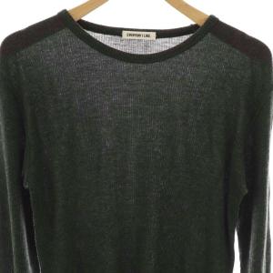 EVERYDAY I LIKE クルーネックリブニット カットソー カシミヤ混 ダークグレー /DO OS