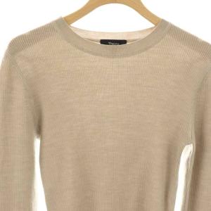 Theory REGAL WOOL MIRZI リブニット プルオーバー S グレージュ /DF OS