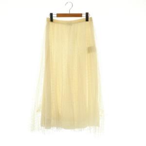 ドットレースチュールスカート 38 アイボリー ホワイト /DO OS