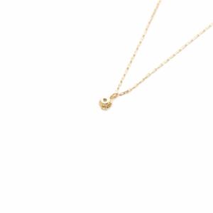 agete ネックレス K18YG 0.05ct 1P ダイヤモンド