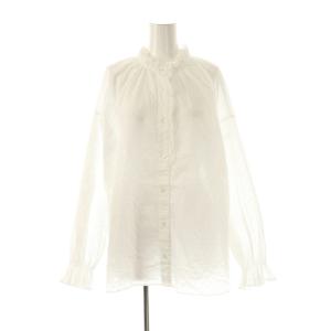 24SS オールオーバーレース ブラウス 長袖 ホワイト /HK OS