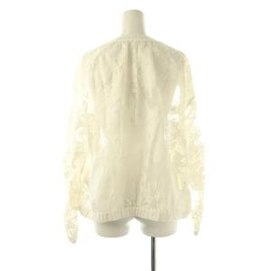 dama collection シアー ブルゾン ジャケット ノーカラー 3L ホワイト /HK OS